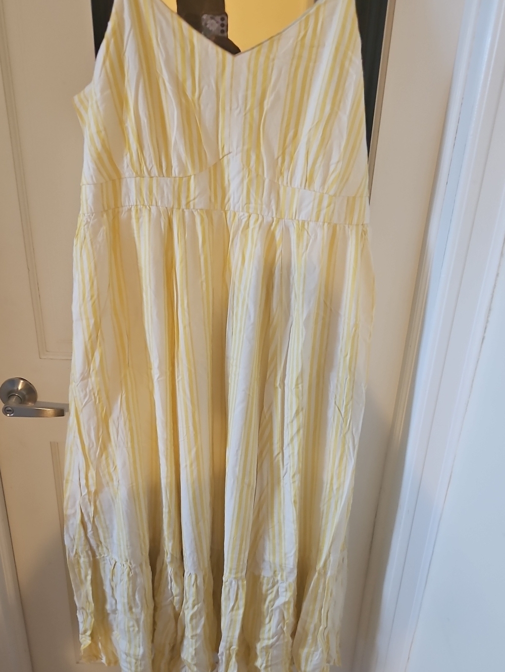 torrid Yellow and White Striped Sleeveless Maxi Dress